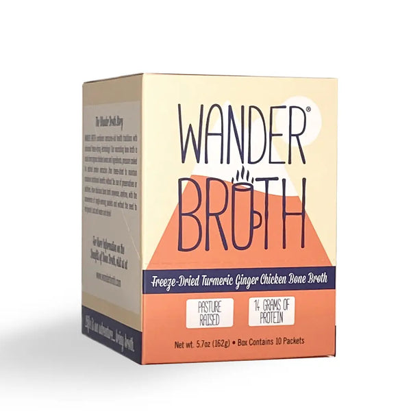 Freeze Dried Pastured Turmeric Ginger Chicken Bone Broth Raw Feeding