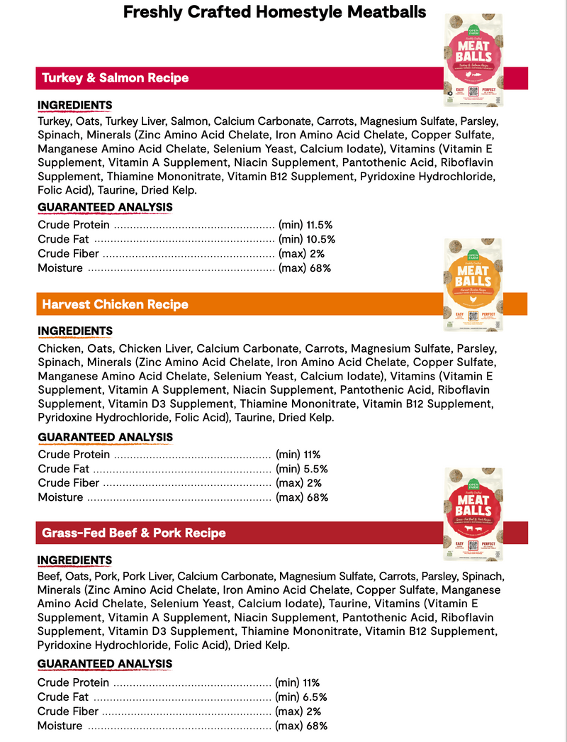 Open Farm Gentle Cooked Meatballs
