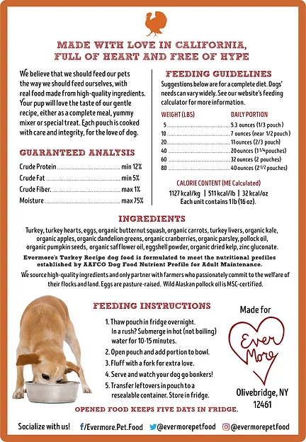 Evermore Dog Food - Turkey