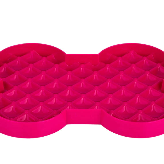 Gorilla Grip Slip Resistant Pink Slow Feeder Dog Pet Bowl 1 Cup