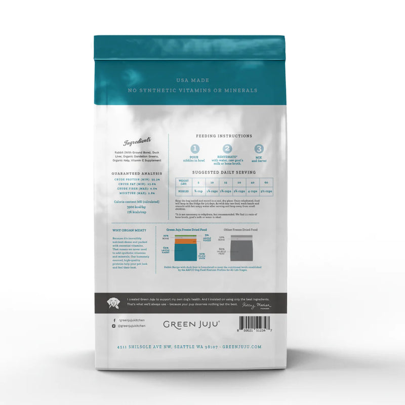 Green JuJu - Freeze Dried Rabbit Recipe