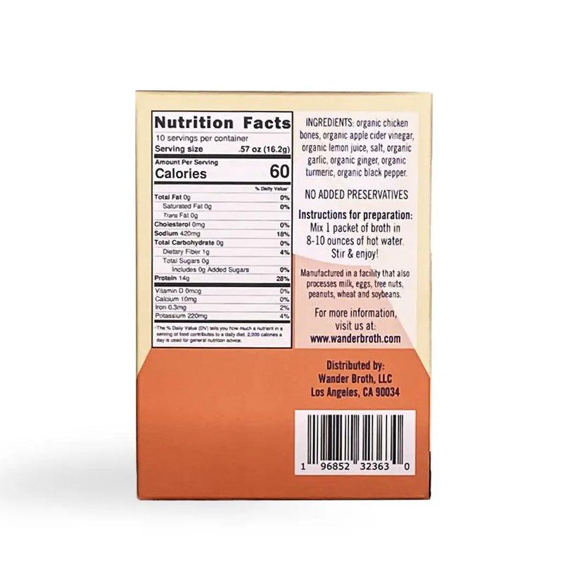 Freeze Dried Pastured Turmeric Ginger Chicken Bone Broth