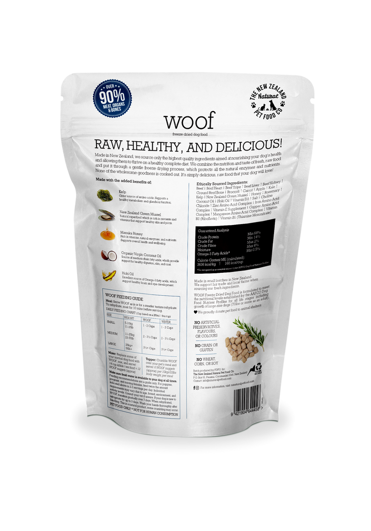 WOOF Dog Food - Beef