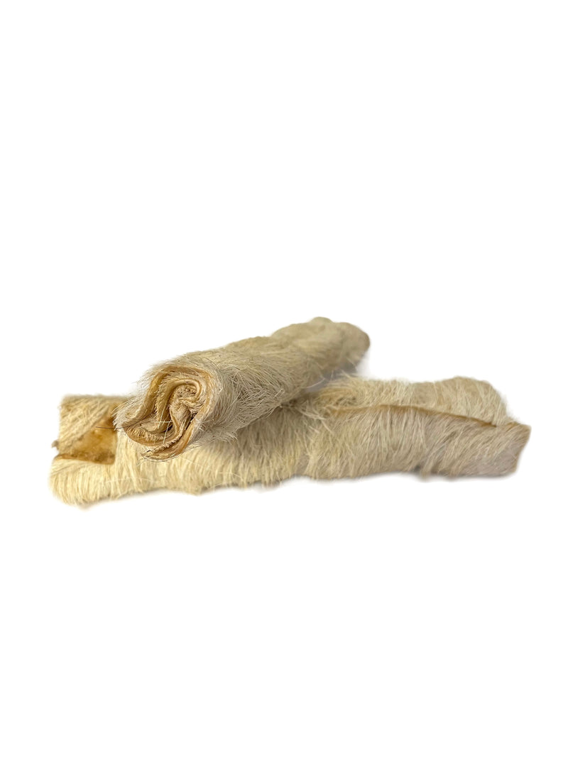 All-Natural Lamb Rawhide Roll with Fur
